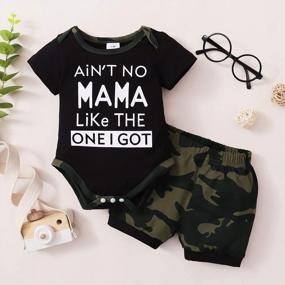 img 1 attached to NZRVAWS Infant Baby Boy Clothes Newborn Boy Outfits Short Sleeve Romper Bodysuit+Shorts Pants Summer Baby Boy'S Clothing