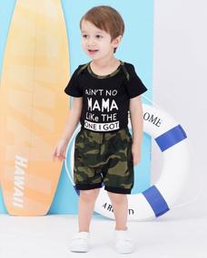 img 3 attached to NZRVAWS Infant Baby Boy Clothes Newborn Boy Outfits Short Sleeve Romper Bodysuit+Shorts Pants Summer Baby Boy'S Clothing