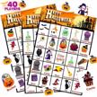 spooky fun for all ages: officygnet's 40-player halloween bingo game card for parties, classrooms, and family activities logo