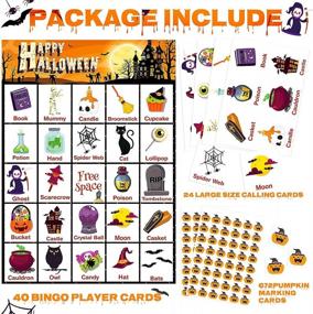 img 3 attached to Жуткое развлечение для всех возрастов: карточная игра Officygnet на 40 игроков в бинго на Хэллоуин для вечеринок, классных комнат и семейных мероприятий