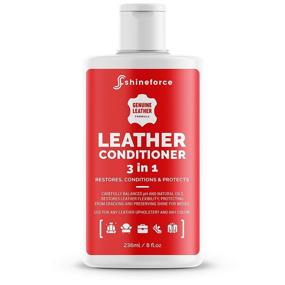 img 4 attached to 3-in-1 Leather Care: Restores, Conditions, and Protects Any Leather with pH-Balanced Formula, Natural Oils | Ideal for Car Leather, Furniture, Shoes, Bags, Accessories