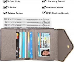 img 3 attached to Женский маленький кошелек из кожи с защитой RFID и держателем для кредитных карт Lavemi