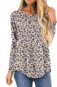 img 4 attached to Women'S Tops: LANREMON Crewneck Shirts Long/Short Sleeve Side Split Summer Tunic Top