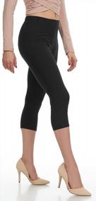 img 2 attached to Extra Soft Capri Leggings With Unique Print Design - One Size Fits All