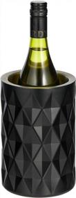 img 4 attached to Chill Your Wine In Style With MDesign'S Stainless Steel Diamond Patterned Wine Chiller & Cooler