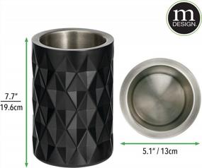 img 3 attached to Chill Your Wine In Style With MDesign'S Stainless Steel Diamond Patterned Wine Chiller & Cooler