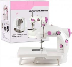 img 4 attached to NEX Mini Sewing Machine For Beginners, Portable Dual Speed Sewing Machine With Extension Table, Needle Protector, Sewing Accessory Kit For Kids Women Household And Travel