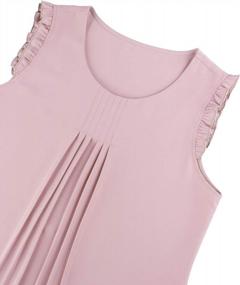 img 1 attached to Lotusmile Women'S Sleeveless Tank Tops Summer Ruffle Trim Chiffon Blouses Shirts