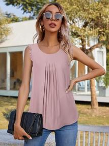 img 3 attached to Lotusmile Women'S Sleeveless Tank Tops Summer Ruffle Trim Chiffon Blouses Shirts