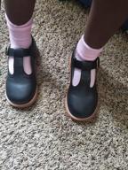 img 1 attached to ESTINE Toddler T Strap Uniform Brown 1 Girls' Shoes and Flats: Stylish & Comfortable Footwear for Little Fashionistas review by Amy Meyer