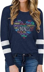 img 4 attached to Cute Heart Women'S Kindness Shirts: Spread Positivity With Inspirational Graphic Tees For Summer