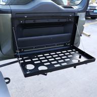 📦 foldable tailgate table cargo shelf storage, yiwang aluminum alloy, black, for land rover defender 110 2020-2022 логотип