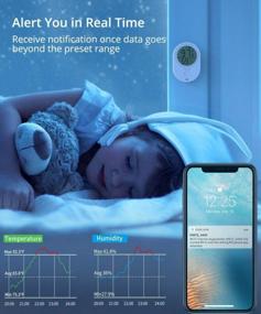 img 1 attached to 🌡️ Govee Bluetooth Thermometer Hygrometer with APP Alert- Indoor Digital Humidity Temperature Monitor for Nursery Room, Greenhouse, Incubator, and Humidor- 2 Year Data Record and Export