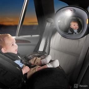 img 3 attached to Premium Munchkin Brica Day & Night Light Musical Car Mirror: Crash Tested, Shatter Resistant - Grey