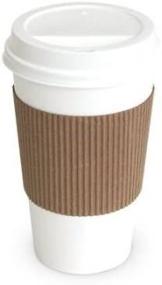 img 2 attached to 🔥 50 Pack of White 20 oz Hot Paper Cups with Lids and Sleeves for Enhanced SEO