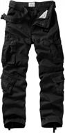 men's camo cargo pants with multiple pockets - relaxed fit outdoor cotton work trousers (belt not included) logo