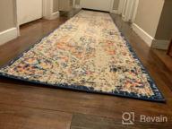 img 1 attached to Red Bohemian Area Rug 5' X 7' With Vintage Distressed Look - Rugshop review by Benjamin Michels