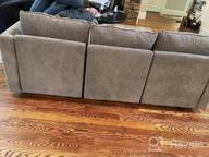 img 1 attached to Modern Bluish Grey U-Shaped Sectional Sofa With Reversible Chaise And Ottoman By HONBAY review by Josh Nat