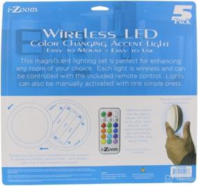 img 1 attached to 💡 Enhance Any Setting with i-Zoom Wireless LED Color Changing Push Lights - 5 Pack with Remote Control