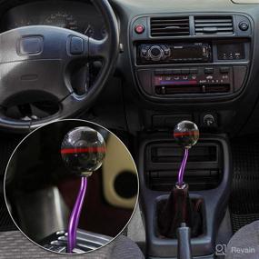 img 3 attached to 🚗 Enhance your Driving Experience with X AUTOHAUX Car Short Throw Shifter Replacement Kit for Honda Civic, CRX, and Acura Integra - 1988 to 2000 Models - Vivid Purple Upgrade