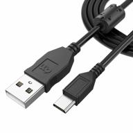 10ft long micro usb charger cable for sony playstation 4, xbox one and kindle - daugee black charging cord for ps4 controllers logo