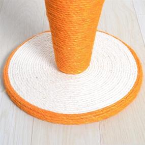 img 3 attached to 🐱 LOVELY CAVES Carrot Cat Scratching Post: Sisal Covered Cat Claw Scratcher Pole for Kittens & Cats - Furniture Scratch Post