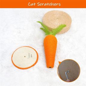 img 2 attached to 🐱 LOVELY CAVES Carrot Cat Scratching Post: Sisal Covered Cat Claw Scratcher Pole for Kittens & Cats - Furniture Scratch Post