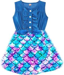 img 4 attached to NNXX Sleeveless Dinosaur Playwear Dresses Girls' Clothing : Dresses