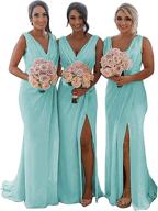 💃 caraelm chiffon wedding bridesmaid dresses for women - elegant clothing логотип