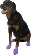 🐾 pawz large purple waterproof dog boots, 3-4 inch paws - pack of 12 disposable and reusable boots логотип