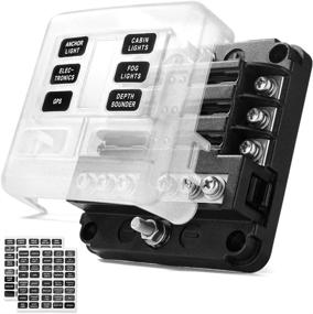 img 3 attached to MICTUNING 6-Circuit Blade Fuse Block,6-Way Fuse Box Block Holder With LED Indicator Waterproof Durable Protection Cover Sticker Lable For Automotive Car Boat Marine SUV BUS Subway