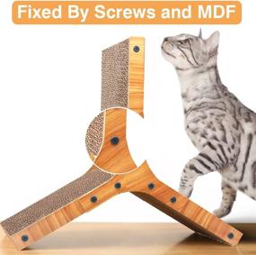 img 3 attached to 🐱 AGYM Cat Scratcher Cardboard: Premium Scratching Board for Indoor Cats – Modern Scratch Pad and Resting House to Keep Your Cats Fit and Protect Furniture