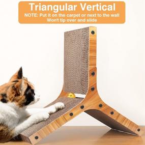 img 1 attached to 🐱 AGYM Cat Scratcher Cardboard: Premium Scratching Board for Indoor Cats – Modern Scratch Pad and Resting House to Keep Your Cats Fit and Protect Furniture