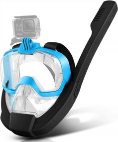img 4 attached to Experience Underwater Adventure With Odoland'S 5-In-1 Snorkel Set - Full Face Mask, Fins, And More!