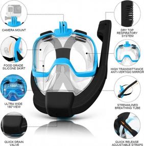 img 3 attached to Experience Underwater Adventure With Odoland'S 5-In-1 Snorkel Set - Full Face Mask, Fins, And More!