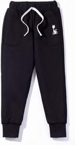 img 4 attached to Toddler Girls Plus Velvet Thickening Winter Fleece Jogger Snow Pants - Keep Warm With Fruitsunchen!