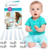 🔌 complete baby proofing kit: 42 piece bundle with outlet covers, table corner protectors, safety bumpers, and plug covers logo