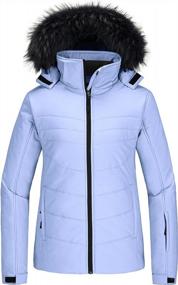 img 4 attached to Skieer Women'S Waterproof Ski Jacket Winter Puffer Coat Thick Hooded Parka
