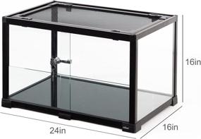 img 2 attached to 🦎 OIIBO 25 Gallon Reptile Terrarium: Versatile Glass Tank for Reptiles, Bearded Dragons, Snakes & More