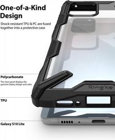 img 1 attached to Protect Your Galaxy S10 Lite With Ringke Fusion-X: Heavy Duty Clear Back Case For Ultimate Shockproof And Rugged Bumper Protection In Black