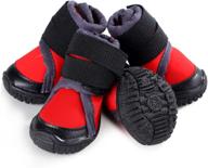 premium waterproof dog winter boots: anti-slip rain/snow outdoor shoes for small medium large dogs - paw protectors for walking & running - 4pcs логотип