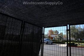 img 2 attached to WindscreenSupplyCo 6Ft X 12Ft 85% Sunblock Shade Cloth Dog Kennel Cover With Top And Side Coverage, Grommets - Black (Not The Kennel)