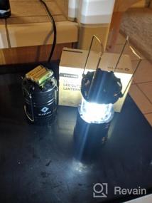 img 5 attached to Складные портативные светодиодные фонарики для кемпинга с батареями AA - комплект для выживания для аварийного освещения, отключения электроэнергии во время урагана, шторма и активного отдыха (черный, упаковка из 4 шт.)