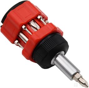 img 4 attached to 🔧 Red Ratcheting Stubby Screwdriver Set, Liangery 14-in-1 Short Stubby Screwdriver with Multi Bits including Slotted and Phillips, Nut Drivers