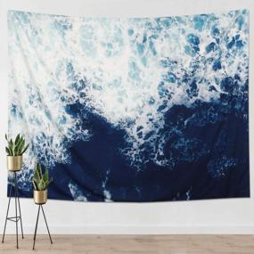 img 2 attached to KHOYIME Tapestry Wall Hanging Blue Ocean Wave Tapestry Sea Tapestry Nature Art Tapestry Sea Wall Decor For Bedroom Living Room Dorm (Blue, 58"X 79")
