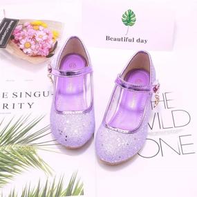 img 2 attached to 👑 Sparkling Purple Princess Toddler Girls' Flats Shoes