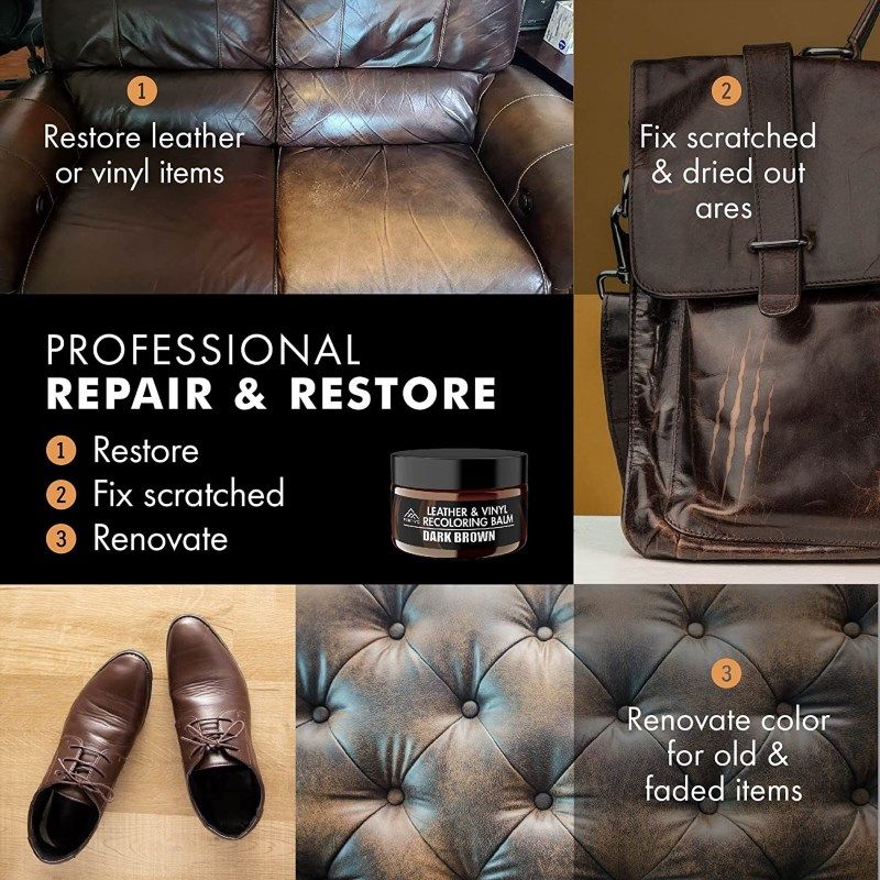 Revitalize Your Leather: Recoloring Balm, Color Restorer…