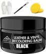 revitalize your leather: recoloring balm, color restorer for furniture, dye for couches, repair balm, black seat kit, and car seat/couch repair kits logo