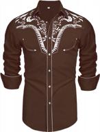 stylish and embroidered western clothing: daupanzees sleeve casual men's shirts logo