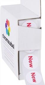 img 1 attached to ChromaLabel 0.75 Inch Round Sale Labels, 1000/Dispenser Box, Imprinted: New